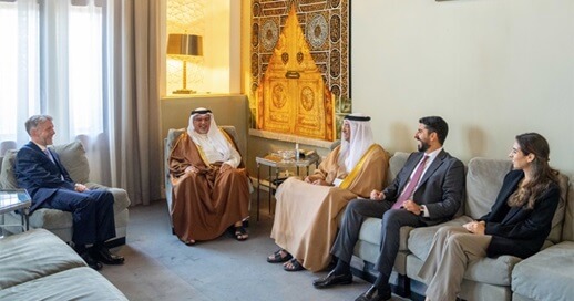 HRH The Deputy King Meets with the Newly Appointed UK Ambassador to Bahrain