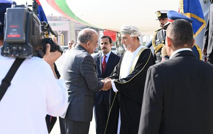 His Highness the Deputy Prime Minister for Defense Affairs arrives in the Arab Republic of Egypt to lead the Omani delegation at the Cairo Peace Summit