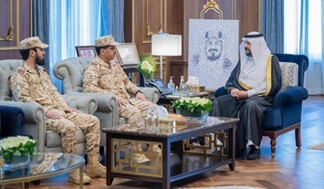 Northern Border Region’s Amir Receives Commander of King Abdullah bin Abdulaziz Mechanized Brigade in the National Guard Ministry