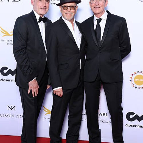 CANNES, FRANCE - MAY 20: (L-R) Gilles Muzas, Barry Alexander Brown and Manuel Collas de La Roche attend the Better World Fund Gala 2025 red carpet at the 78th annual Cannes Film Festival at Carlton Hotel on May 20, 2025 in Cannes, France. (Photo by Pascal Le Segretain/Getty Images)