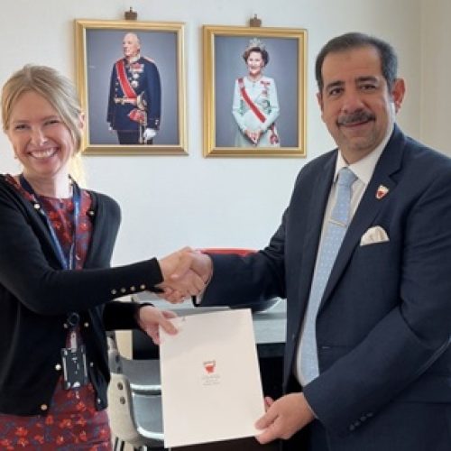 Norwegian Foreign Ministry Chief of Protocol Receives Credentials from Bahraini Ambassador